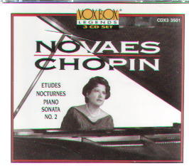 Chopin 「夜想曲」「練習曲」（ギオマール・ノヴァエス）
