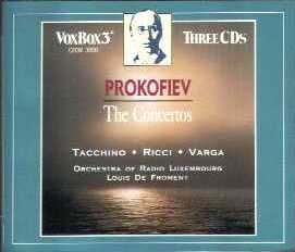 Prokofiev ヴァイオリン協奏曲第1番ニ長調（リッチ(v)）/ピアノ協奏曲第3/5番（タッキーノ(p)/ルイ・ド・フロマン/ルクセンブルク放送管弦楽団）