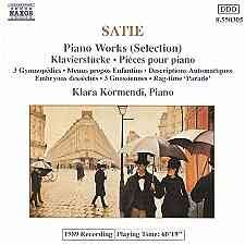 「Satie ピアノ名曲集」〜クララ・ケルメンディ(p)（8.550305　1989年）