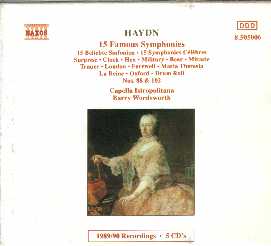 15Famous Symphonies〜ワーズワース/カペラ・イストロポリターナ（NAXOS 8.505006  5枚組3,290円）