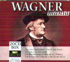 「Wagner MANIA」20枚組（HISTORY 205088〜979302　5,449円税込）